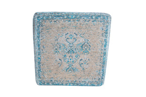 Porter Designs Malabar Solid Polystyrene Vintage Ottoman Blue 09-203-37-0009