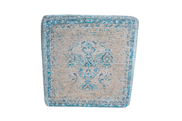 Porter Designs Malabar Solid Polystyrene Vintage Ottoman Blue 09-203-37-0009