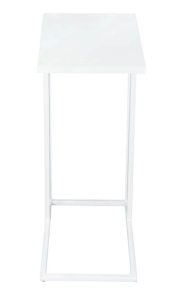 Zuo Modern Atom Iron Modern Commercial Grade Side Table White Iron