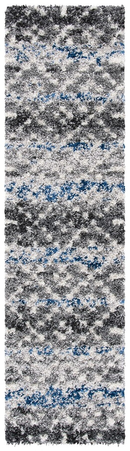 Canyon Shag 521 Shag & Flokati Power Loomed Polypropylene Pile Rug Grey / Ivory