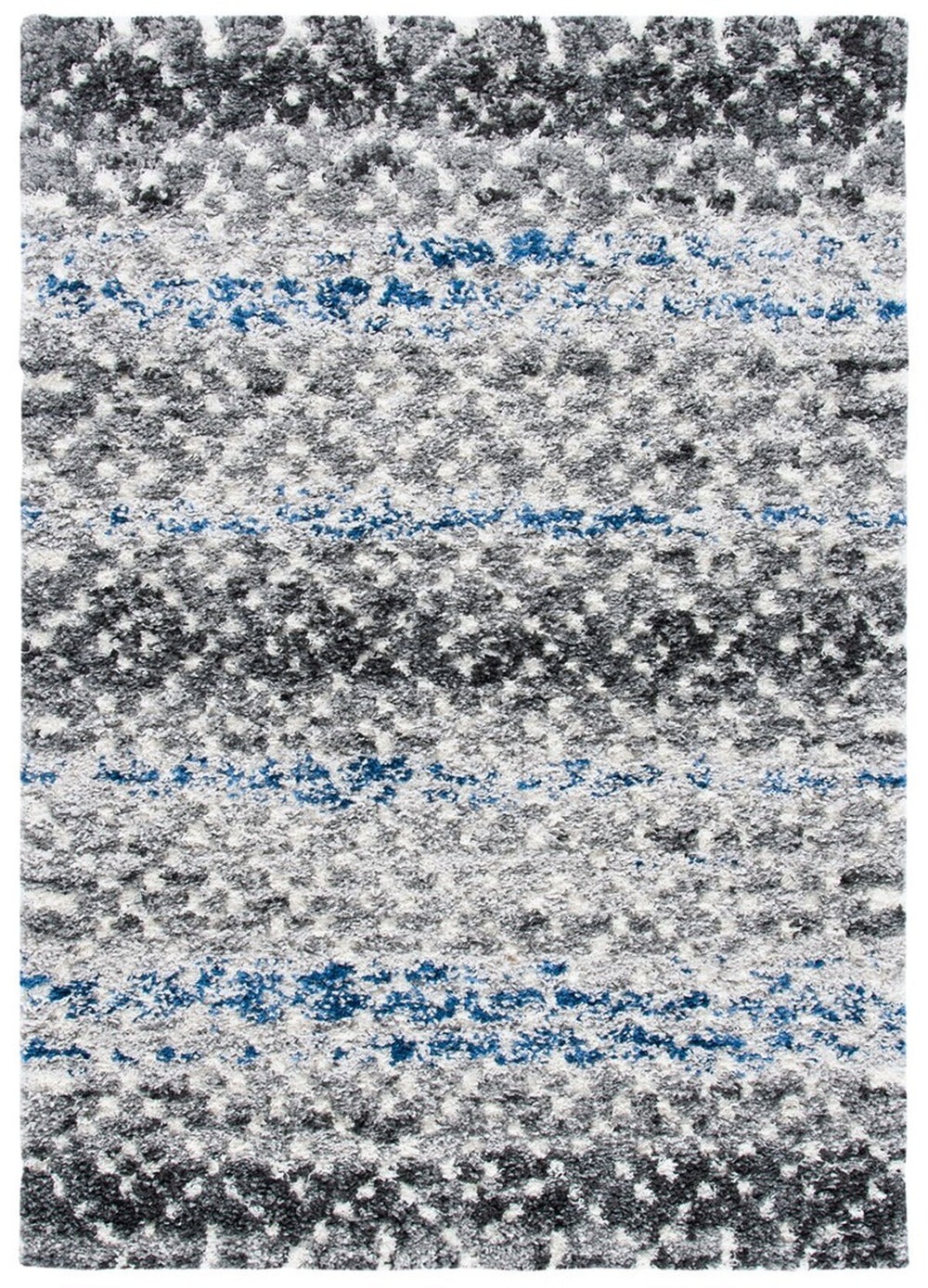 Canyon Shag 521 Shag & Flokati Power Loomed Polypropylene Pile Rug Grey / Ivory