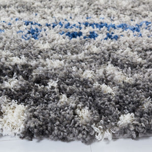 Canyon Shag 521 Shag & Flokati Power Loomed Polypropylene Pile Rug Grey / Ivory