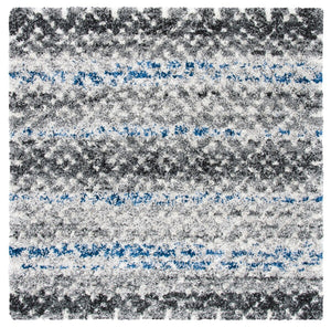 Canyon Shag 521 Shag & Flokati Power Loomed Polypropylene Pile Rug Grey / Ivory