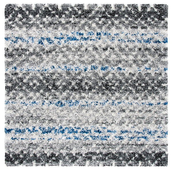 Canyon Shag 521 Shag & Flokati Power Loomed Polypropylene Pile Rug Grey / Ivory