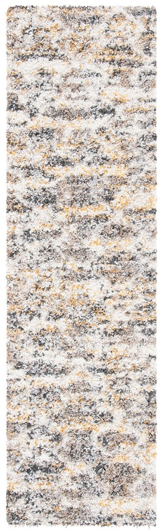 Canyon Shag 536 Shag & Flokati Power Loomed Polypropylene Pile Rug Yellow / Ivory