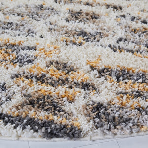 Canyon Shag 536 Shag & Flokati Power Loomed Polypropylene Pile Rug Yellow / Ivory