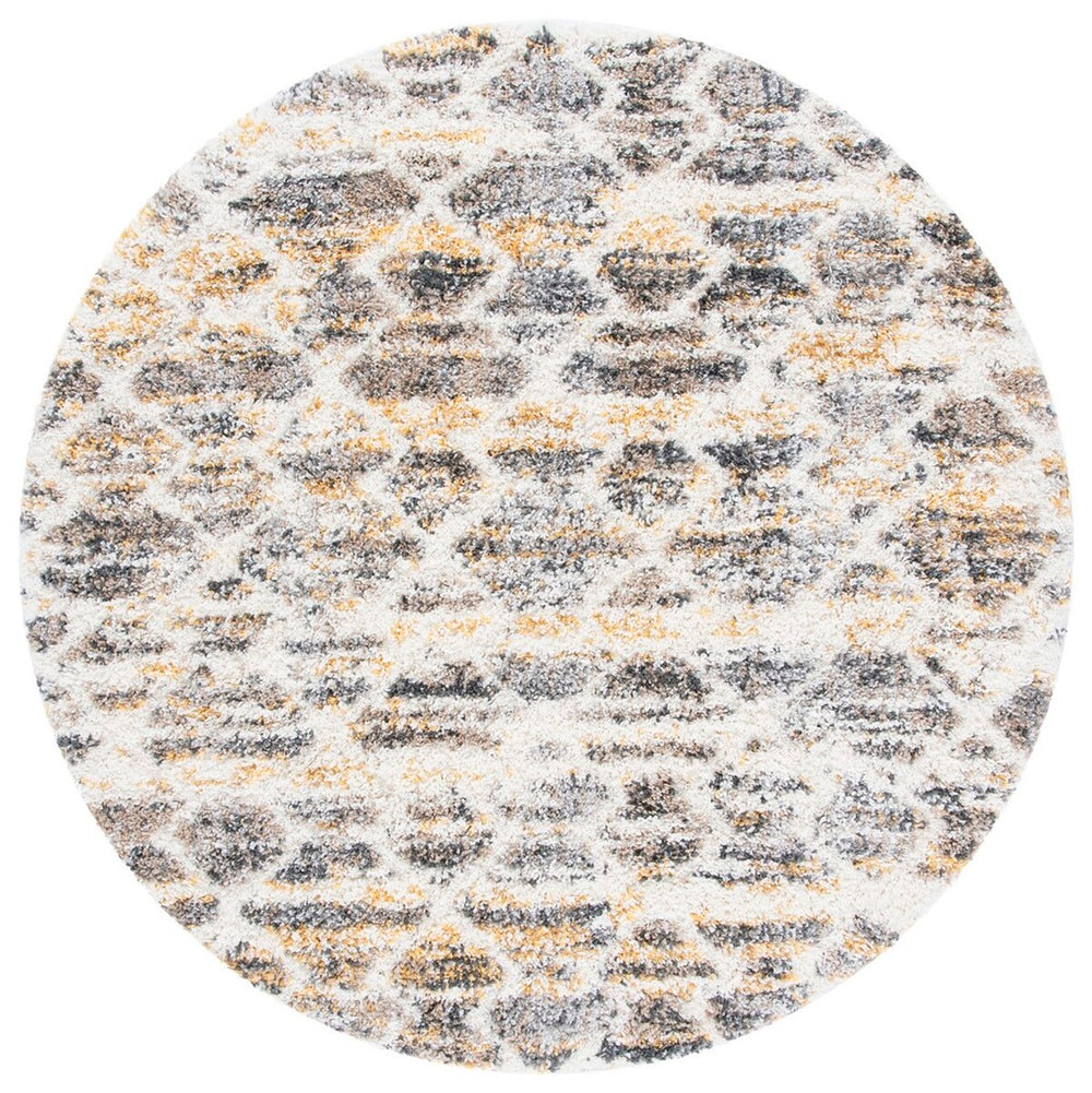 Canyon Shag 536 Shag & Flokati Power Loomed Polypropylene Pile Rug Yellow / Ivory