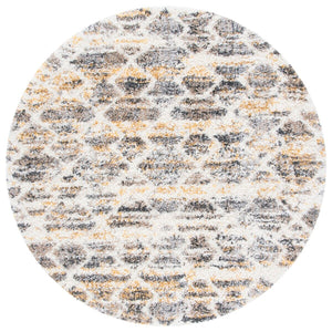 Canyon Shag 536 Shag & Flokati Power Loomed Polypropylene Pile Rug Yellow / Ivory