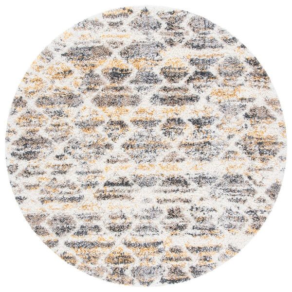 Canyon Shag 536 Shag & Flokati Power Loomed Polypropylene Pile Rug Yellow / Ivory