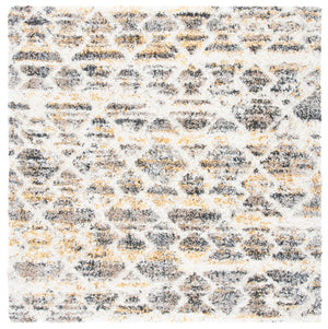 Canyon Shag 536 Shag & Flokati Power Loomed Polypropylene Pile Rug Yellow / Ivory