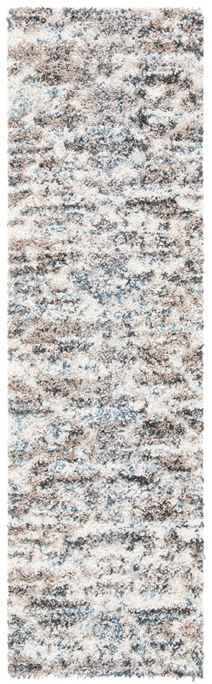 Canyon Shag 536 Shag & Flokati Power Loomed Polypropylene Pile Rug Light Grey / Ivory