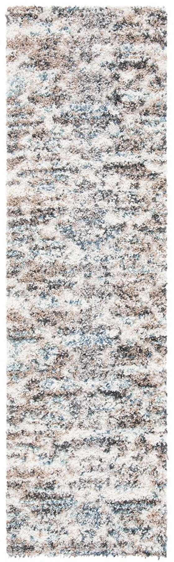 Canyon Shag 536 Shag & Flokati Power Loomed Polypropylene Pile Rug Light Grey / Ivory