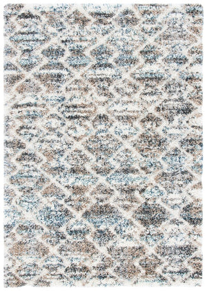 Canyon Shag 536 Shag & Flokati Power Loomed Polypropylene Pile Rug Light Grey / Ivory