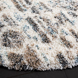 Canyon Shag 536 Shag & Flokati Power Loomed Polypropylene Pile Rug Light Grey / Ivory