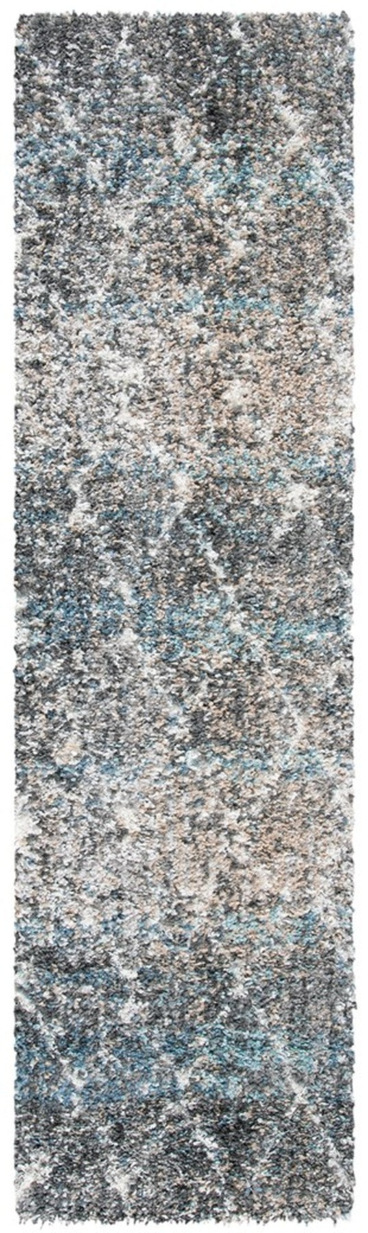 Canyon Shag 550 Shag & Flokati Power Loomed Polypropylene Pile Rug Grey / Ivory