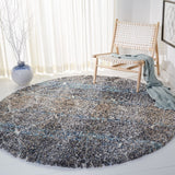 Canyon Shag 550 Shag & Flokati Power Loomed Polypropylene Pile Rug Grey / Ivory