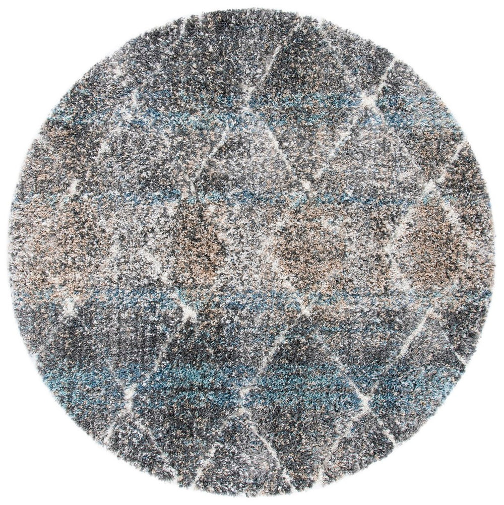 Canyon Shag 550 Shag & Flokati Power Loomed Polypropylene Pile Rug Grey / Ivory