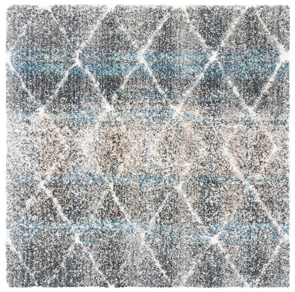 Canyon Shag 550 Shag & Flokati Power Loomed Polypropylene Pile Rug Grey / Ivory