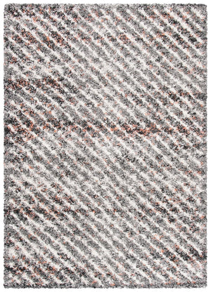 Canyon Shag 551 Shag & Flokati Power Loomed Polypropylene Pile Rug Grey / Ivory