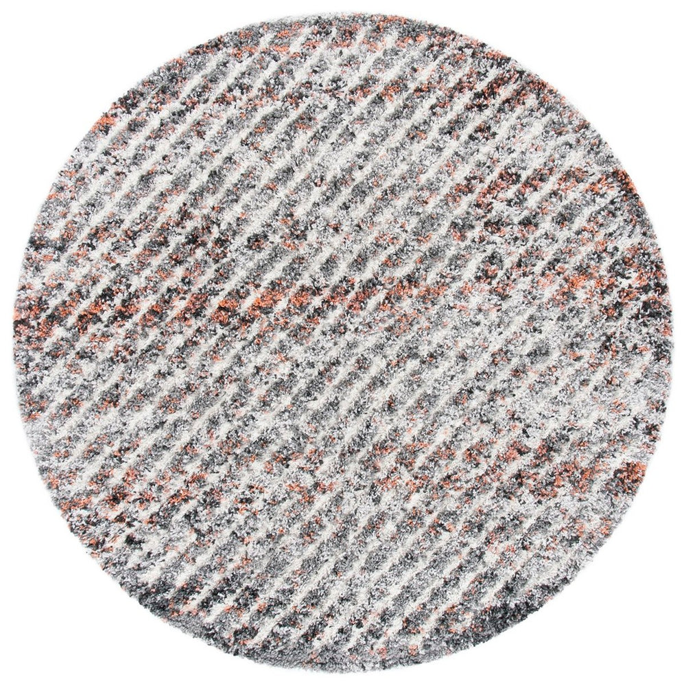 Canyon Shag 551 Shag & Flokati Power Loomed Polypropylene Pile Rug Grey / Ivory