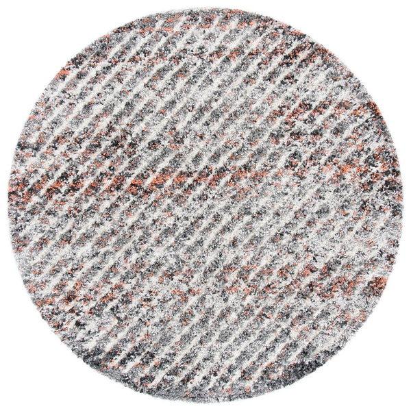 Canyon Shag 551 Shag & Flokati Power Loomed Polypropylene Pile Rug Grey / Ivory