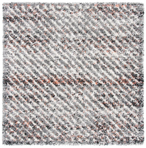 Canyon Shag 551 Shag & Flokati Power Loomed Polypropylene Pile Rug Grey / Ivory