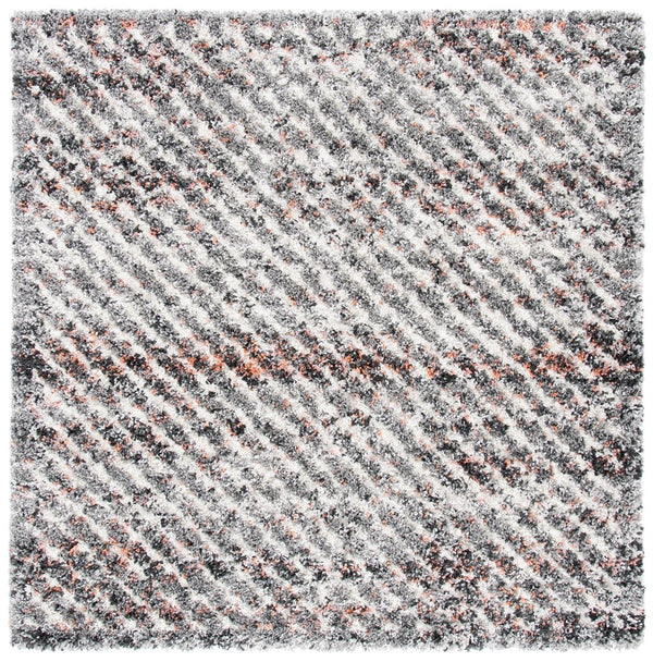 Canyon Shag 551 Shag & Flokati Power Loomed Polypropylene Pile Rug Grey / Ivory