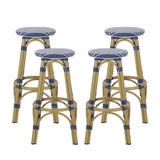 Starla Outdoor French Aluminum 29.5 Inch Barstools (Set of 4)