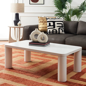 Aldous Rectangle Coffee Table - Stylish Solid Wood Design with Sculptural Elegance for Modern Spaces