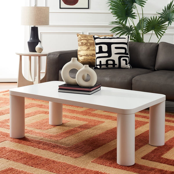 Aldous Rectangle Coffee Table - Stylish Solid Wood Design with Sculptural Elegance for Modern Spaces