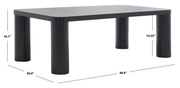 Aldous Rectangle Coffee Table - Stylish Solid Wood Design with Sculptural Elegance for Modern Spaces