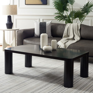 Aldous Rectangle Coffee Table - Stylish Solid Wood Design with Sculptural Elegance for Modern Spaces