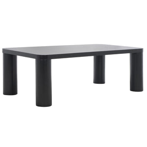 Aldous Rectangle Coffee Table - Stylish Solid Wood Design with Sculptural Elegance for Modern Spaces