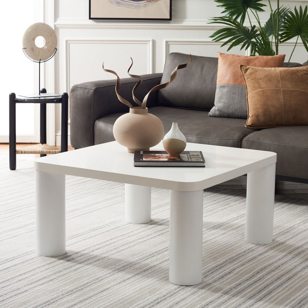 Aldous Square Coffee Table - Sleek Modern Design with Sculptural Appeal for Elevated Home Decor