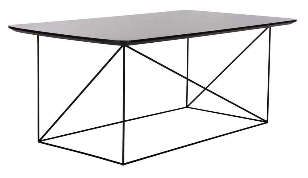 Safavieh Rylee Rectangle Coffee Table in Grey and Black COF4202A 889048767164