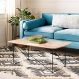 Safavieh Rylee Rectangle Coffee Table in Taupe and Black COF4202C 889048767188