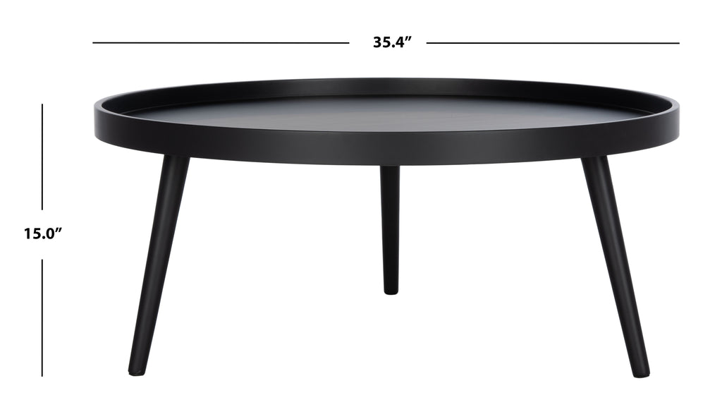 Safavieh Fritz Tray Top Coffee Table in Black COF4204A 889048767201