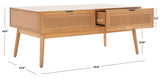 Safavieh Baisley 2 Drawer Coffee Table Natural COF5000A