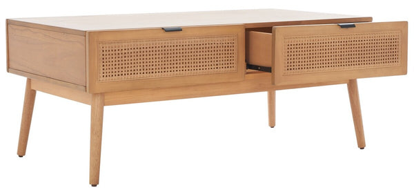 Safavieh Baisley 2 Drawer Coffee Table Natural COF5000A