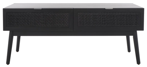 Safavieh Baisley 2 Drawer Coffee Table Black COF5000B