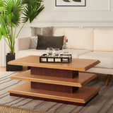 Safavieh Suette 2 Shelf Coffee Table Natural / Walnut  COF5001A