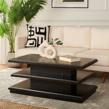 Safavieh Suette 2 Shelf Coffee Table Black COF5001B