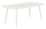 Safavieh Nonie Coffee Table Tray Top Distressed White Wood Water Based Paint Pine MDF COF5700A 889048258723