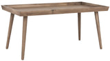 Safavieh Nonie Coffee Table Tray Top Desert Brown Wood Water Based Paint Pine MDF COF5700B 889048258730