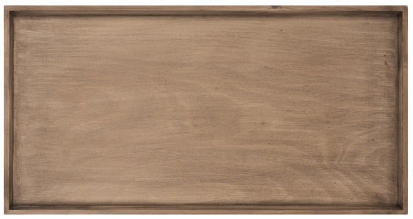 Safavieh Nonie Coffee Table Tray Top Desert Brown Wood Water Based Paint Pine MDF COF5700B 889048258730