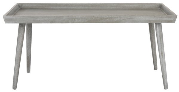 Safavieh Nonie Coffee Table Tray Top Slate Grey Wood Water Based Paint Pine MDF COF5700C 889048258747