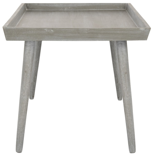 Safavieh Nonie Coffee Table Tray Top Slate Grey Wood Water Based Paint Pine MDF COF5700C 889048258747
