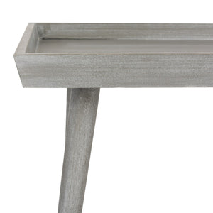 Safavieh Nonie Coffee Table Tray Top Slate Grey Wood Water Based Paint Pine MDF COF5700C 889048258747