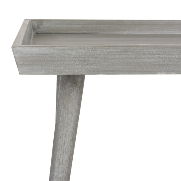 Safavieh Nonie Coffee Table Tray Top Slate Grey Wood Water Based Paint Pine MDF COF5700C 889048258747