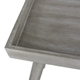 Safavieh Nonie Coffee Table Tray Top Slate Grey Wood Water Based Paint Pine MDF COF5700C 889048258747
